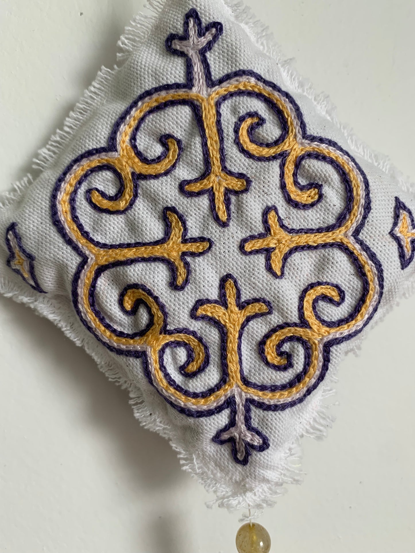 Accroche lavande motif folklorique