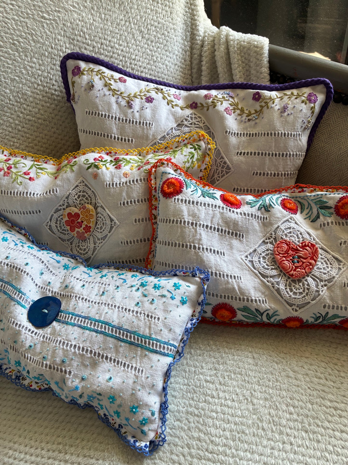 Grand coussin de lavande - orange