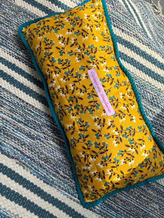 Grand coussin de lavande - bleu canard