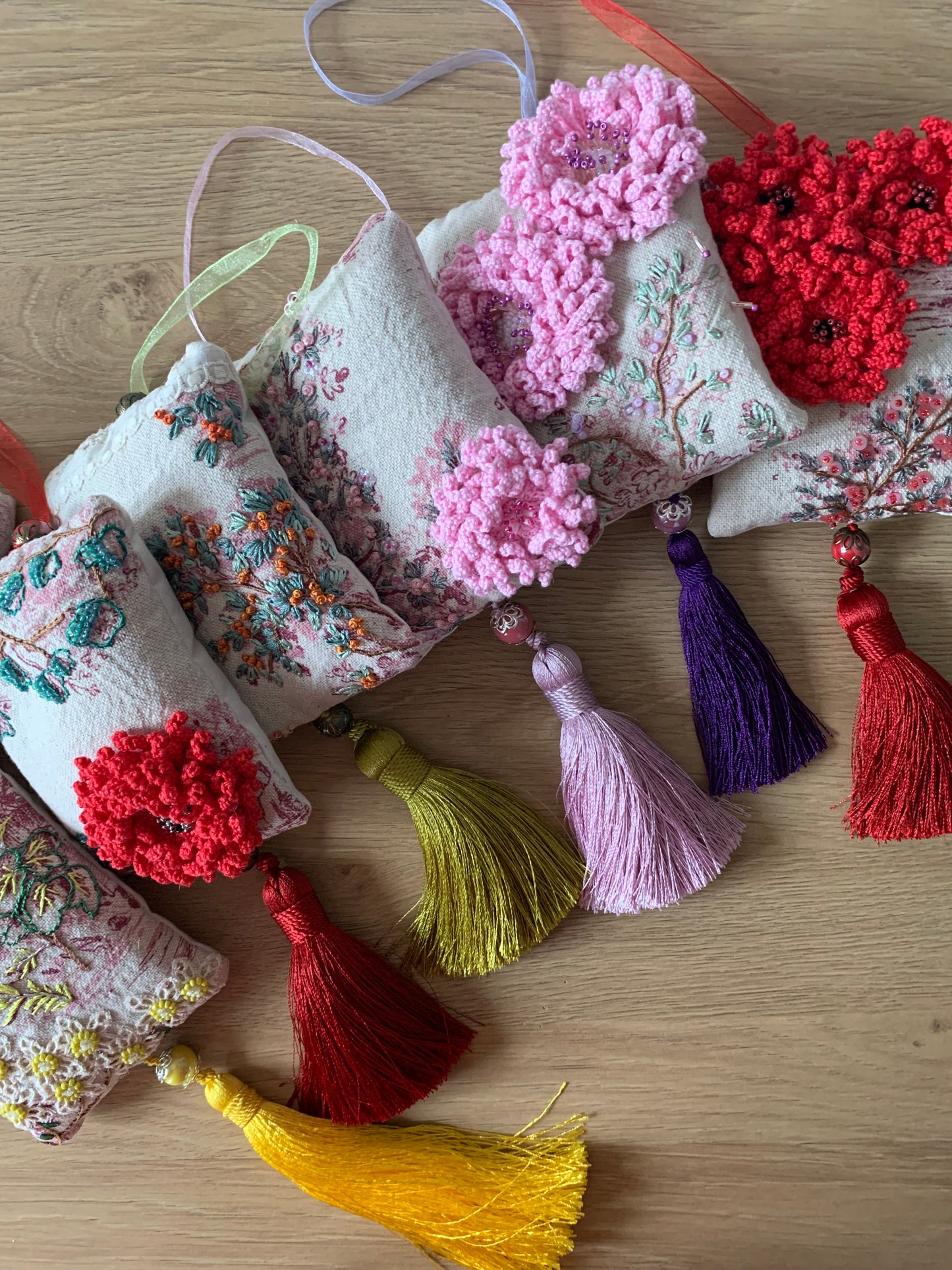 Pochon de lavande rose une fleur rose