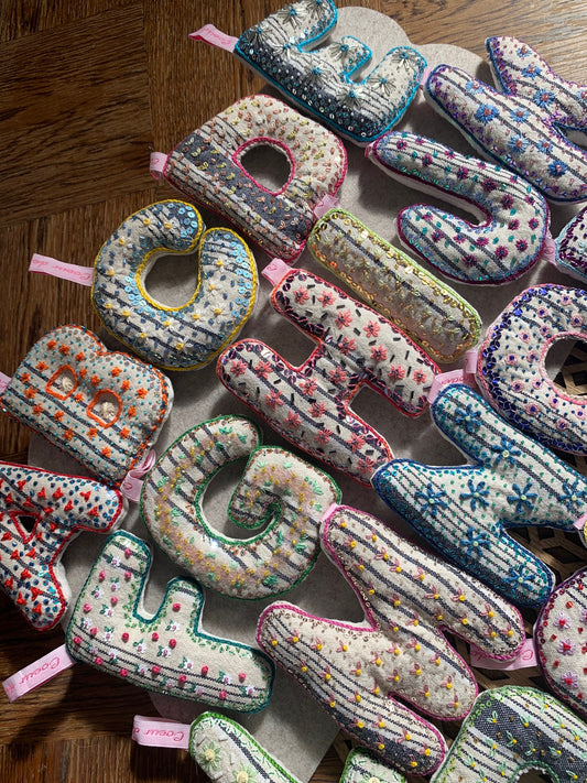 Pochons de lavande alphabet