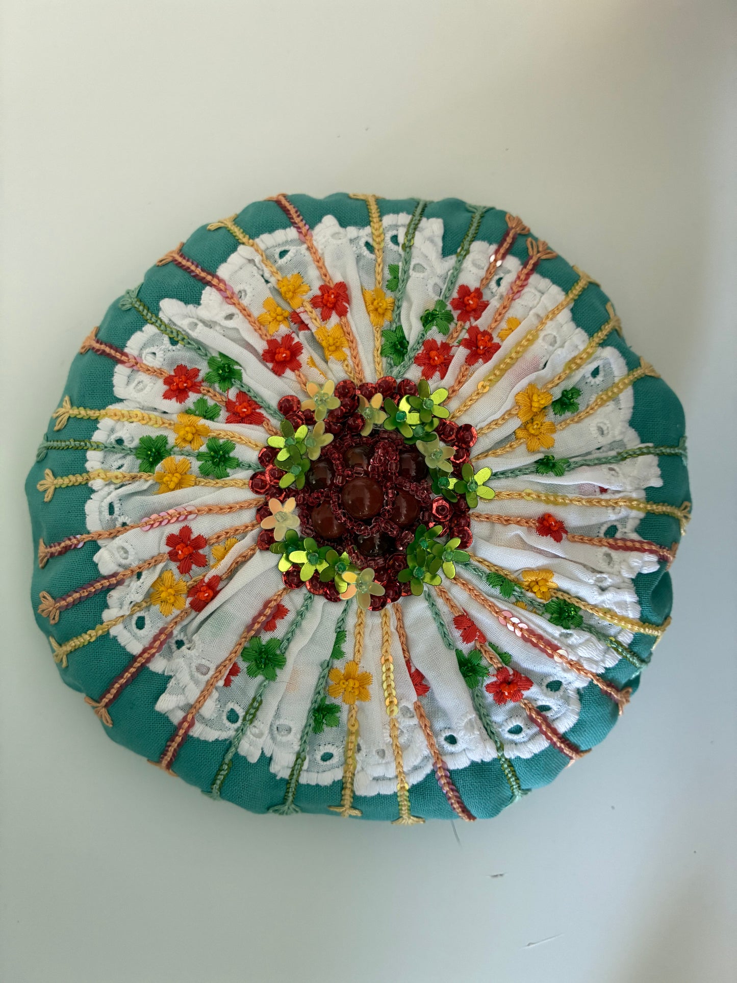 Pouf de lavande - centre rouge