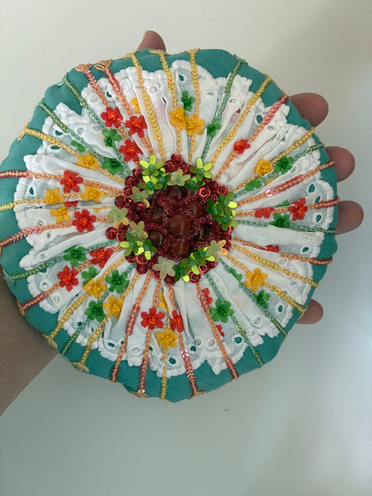 Pouf de lavande - centre rouge