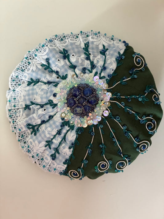 Pouf de lavande - centre bleu