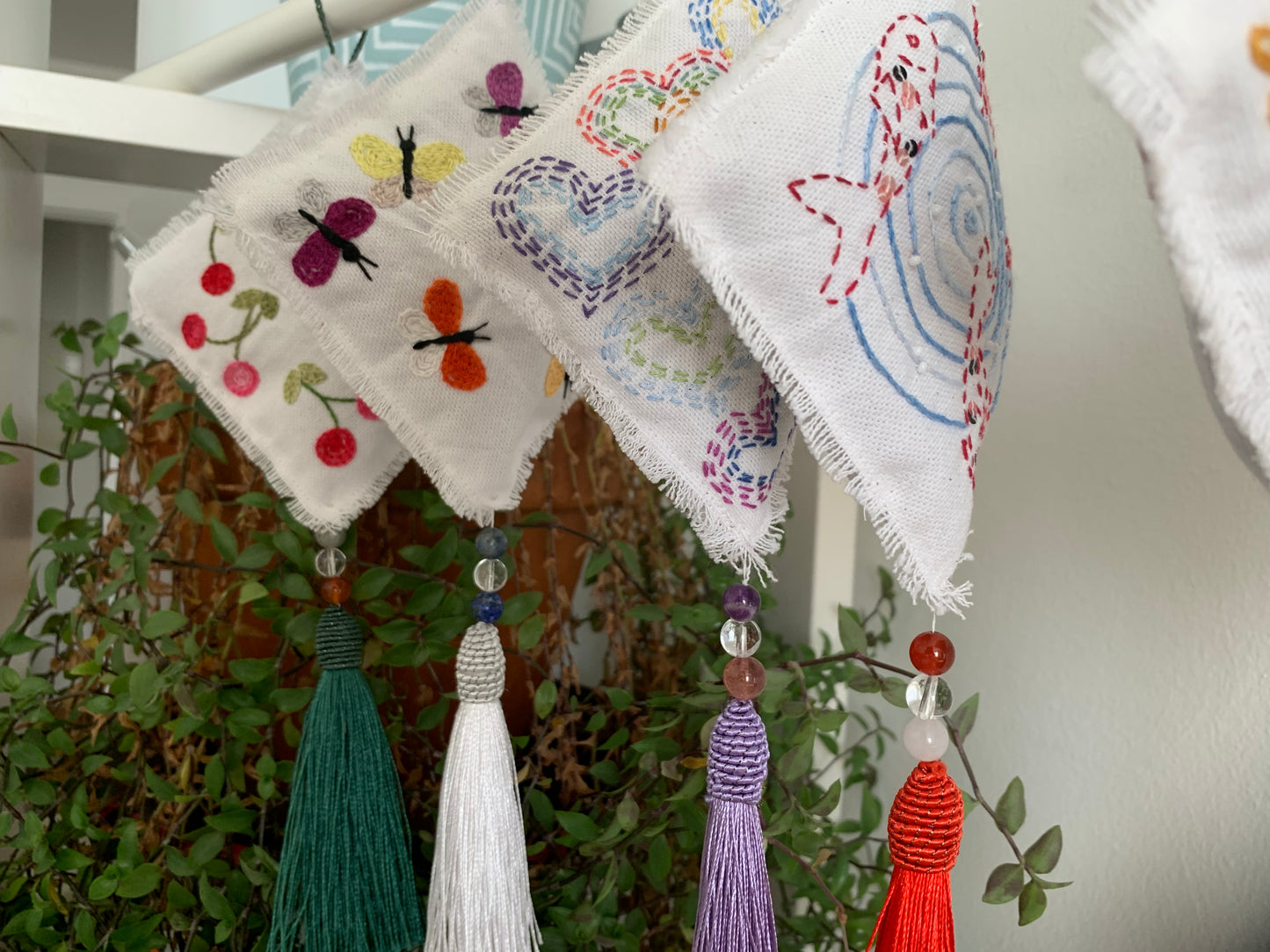 Accroche lavande motif coeurs