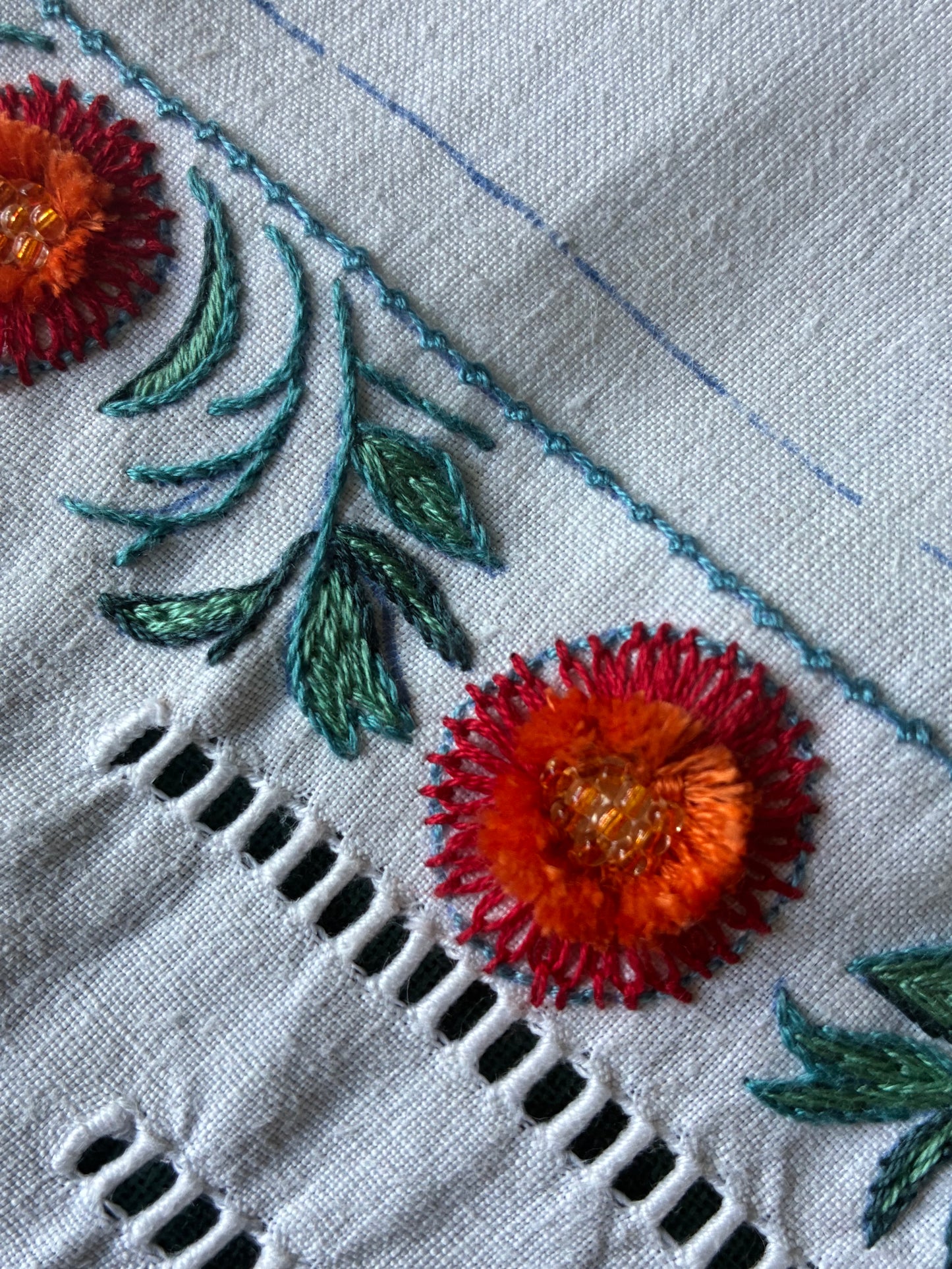 Grand coussin de lavande - orange