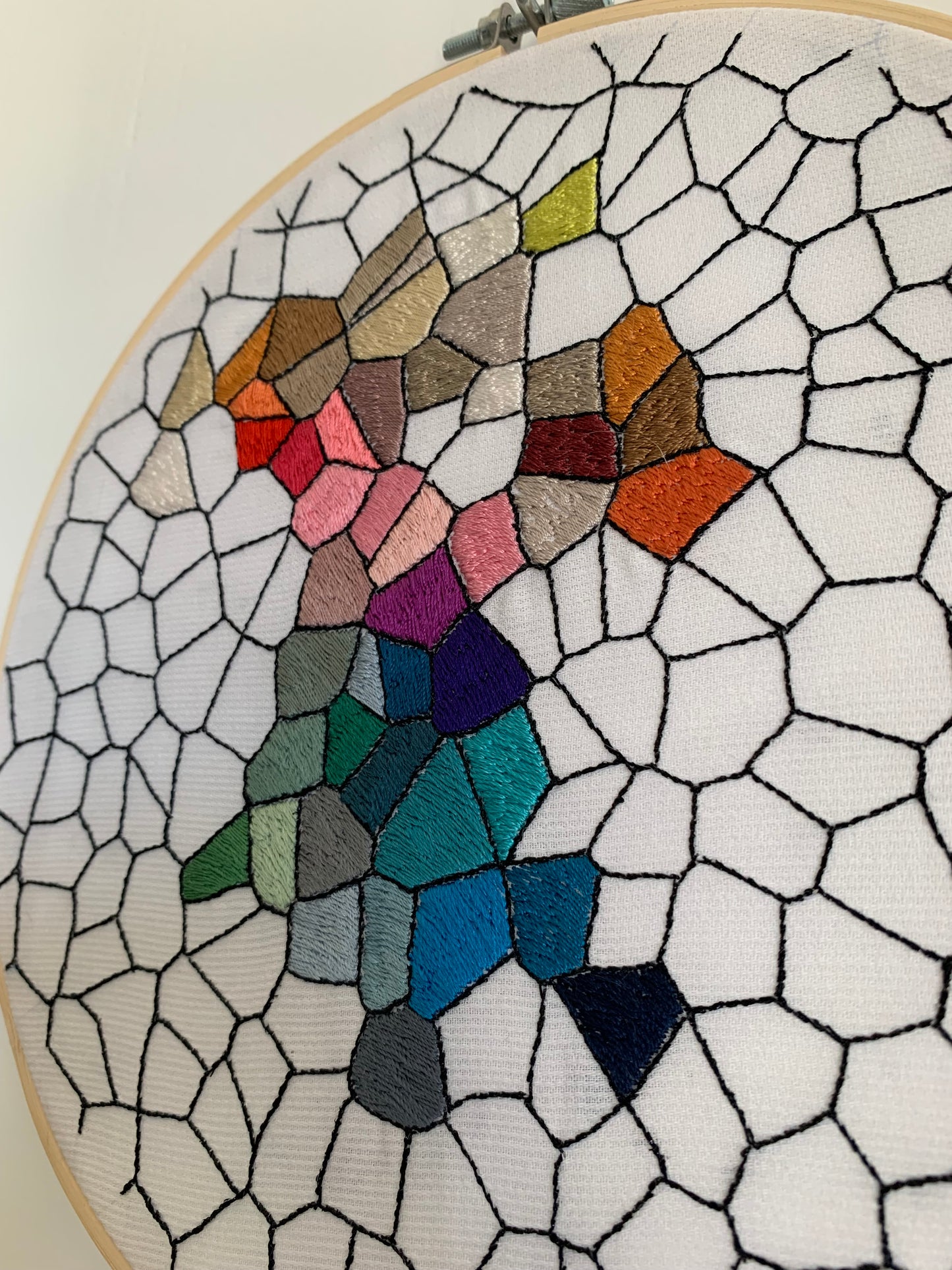 Tambour brodé couleurs
