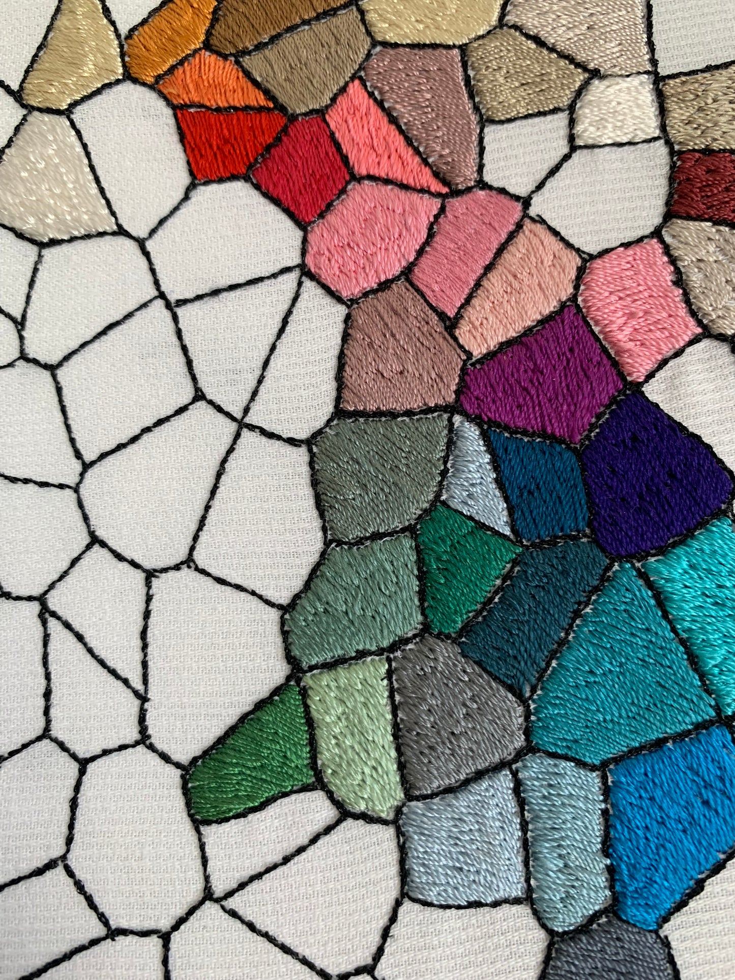 Tambour brodé couleurs