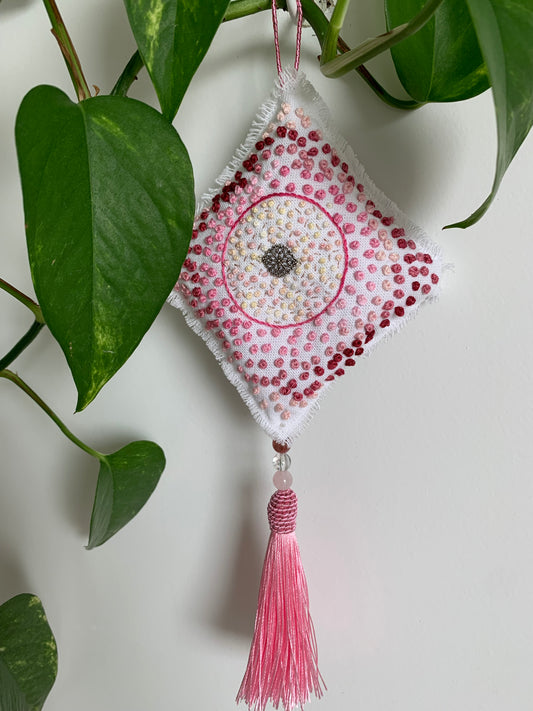 Accroche lavande rose