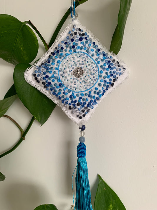 Accroche lavande bleu
