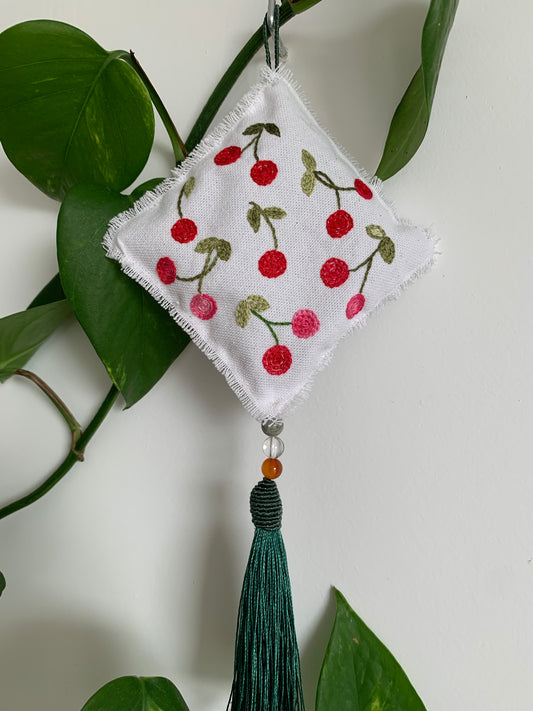 Accroche lavande cerises