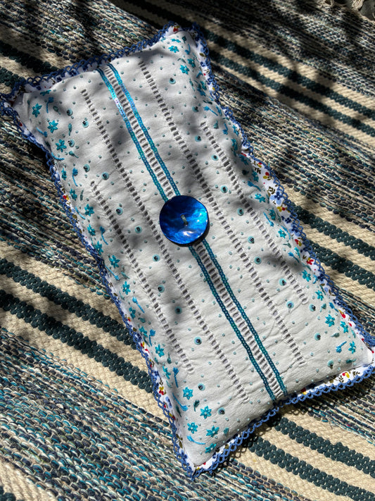 Grand coussin de lavande - bleu