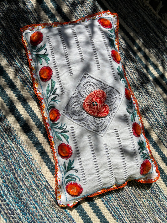 Grand coussin de lavande - orange