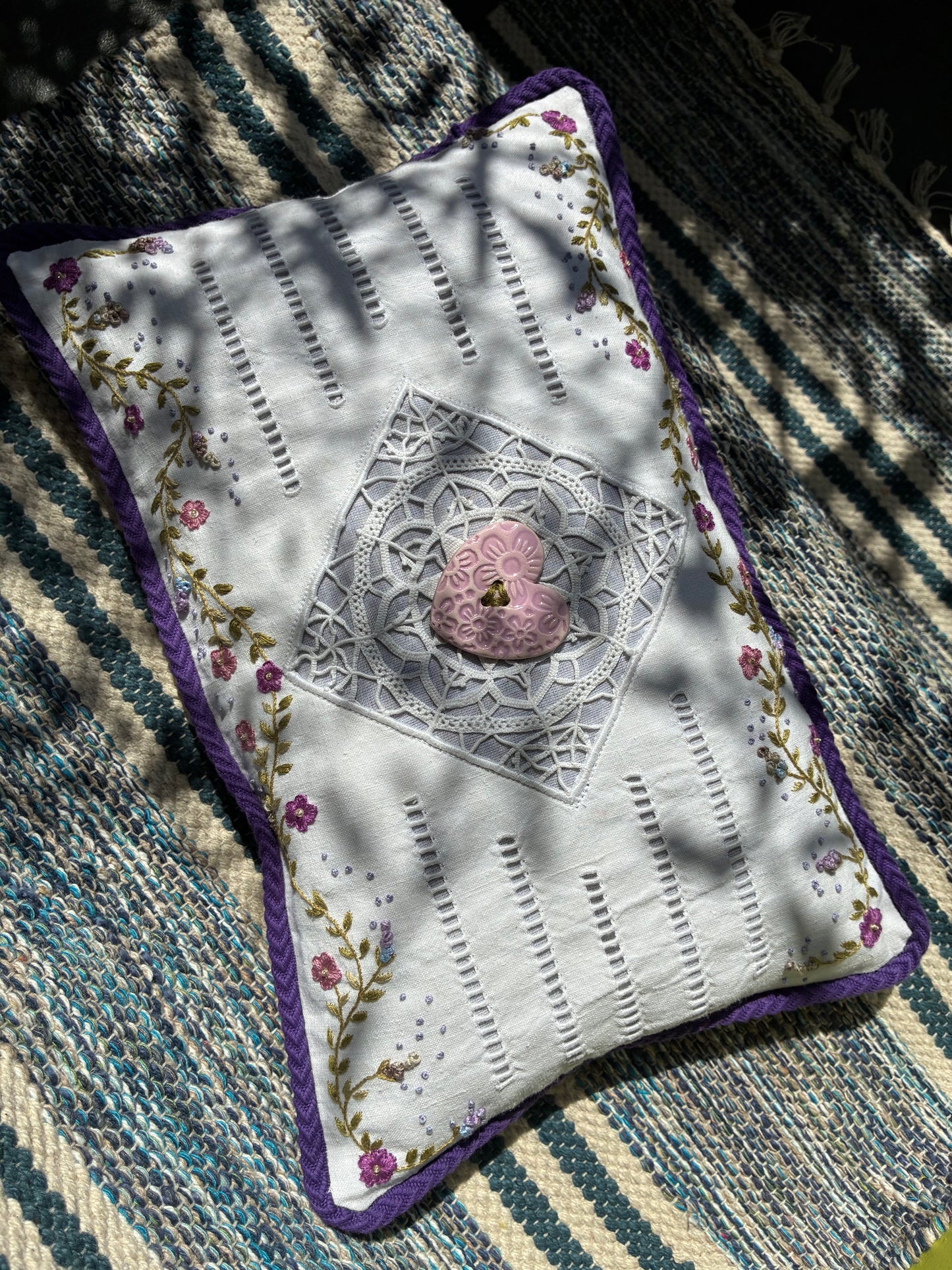 Grand coussin de lavande - violet