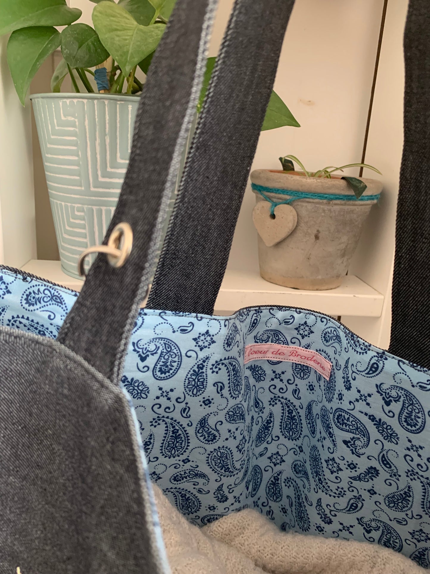 Cabas jean bleu SHINE