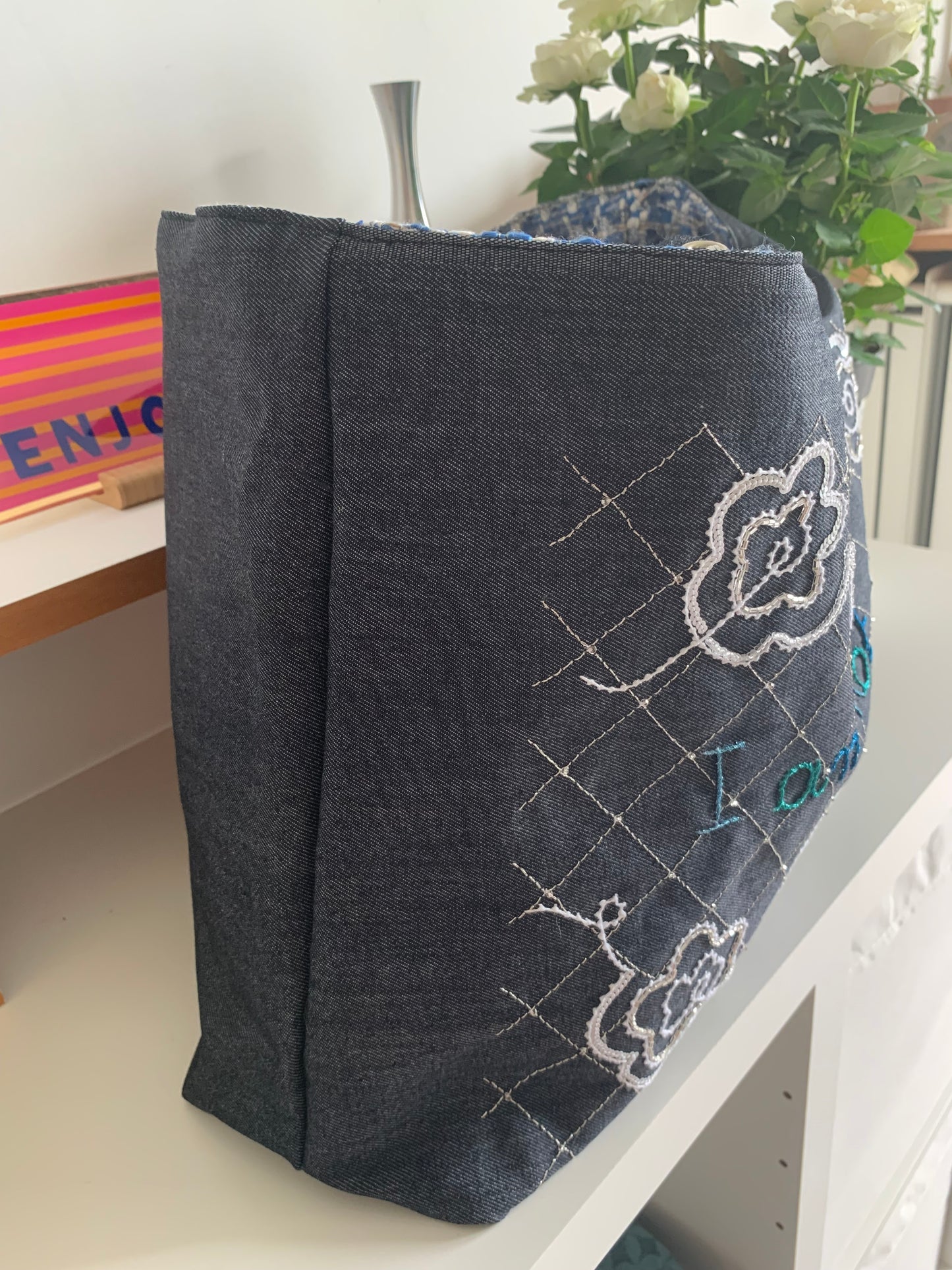 Cabas jean bleu NOT Chanel