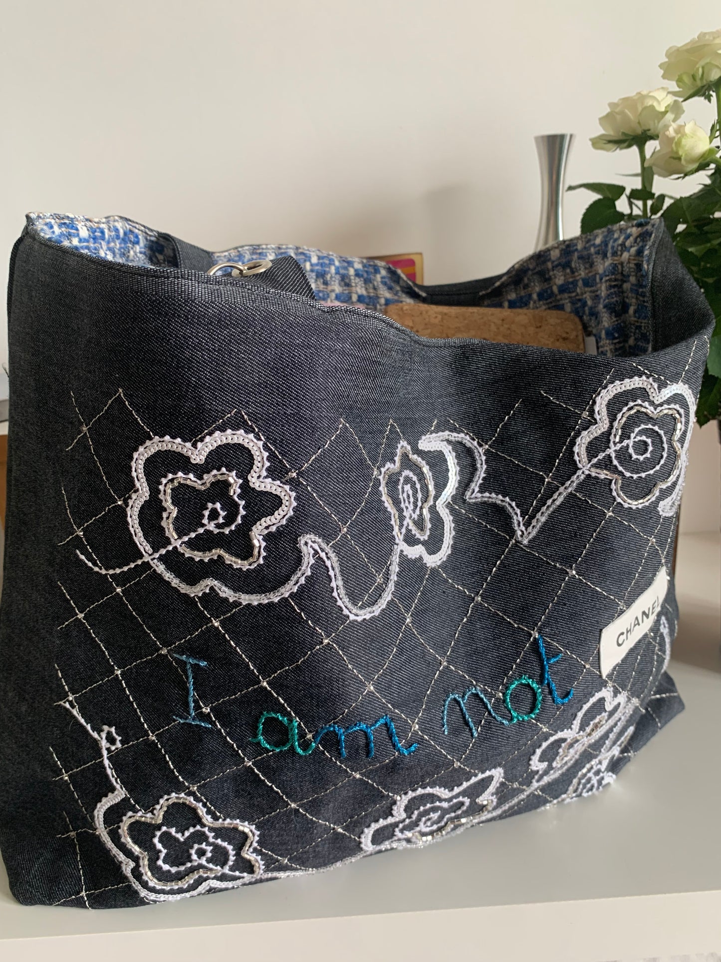 Cabas jean bleu NOT Chanel