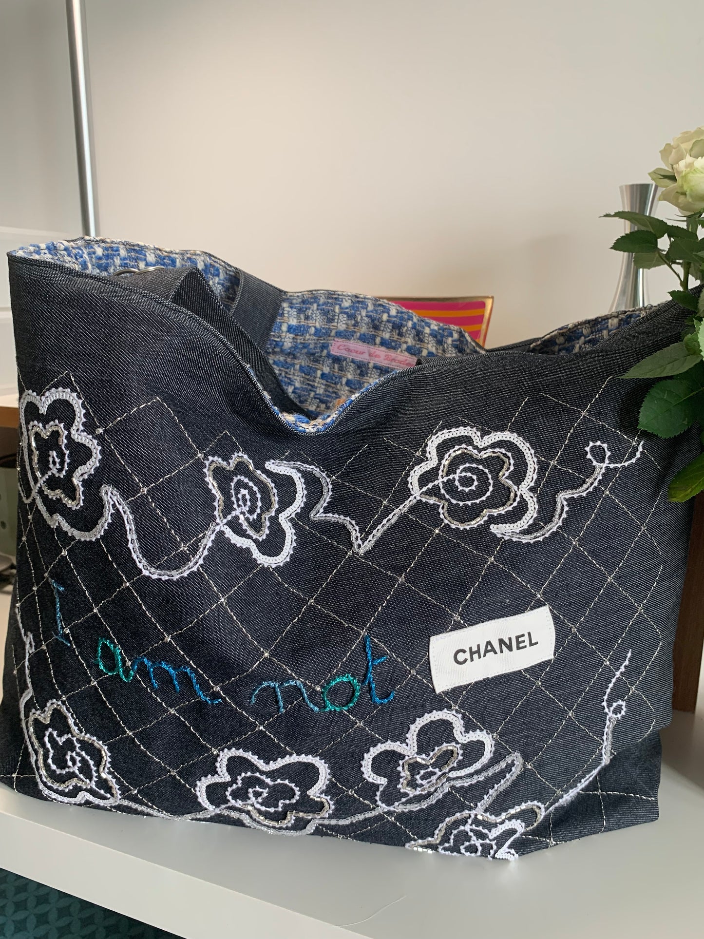 Cabas jean bleu NOT Chanel