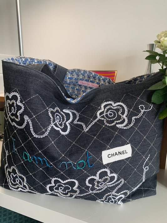 Cabas jean bleu NOT Chanel