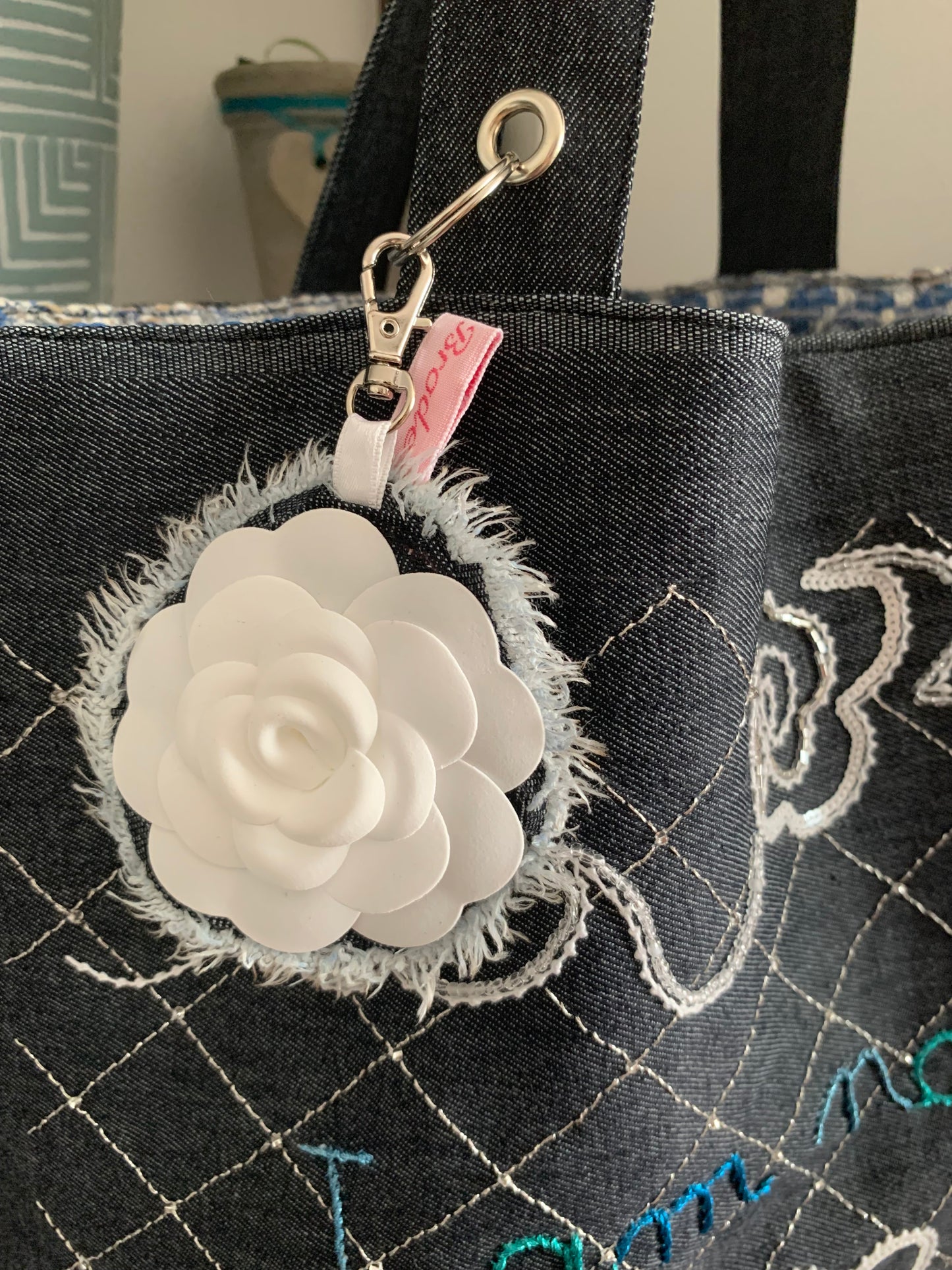 Cabas jean bleu NOT Chanel