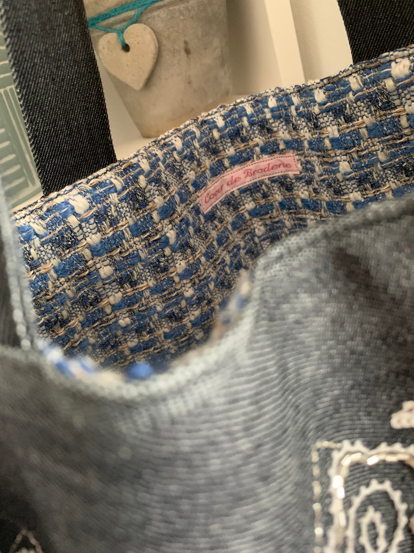 Cabas jean bleu NOT Chanel
