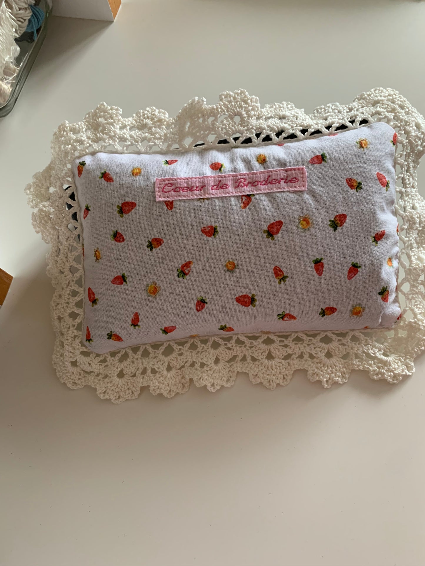 Coussin de lavande - blanc cassé