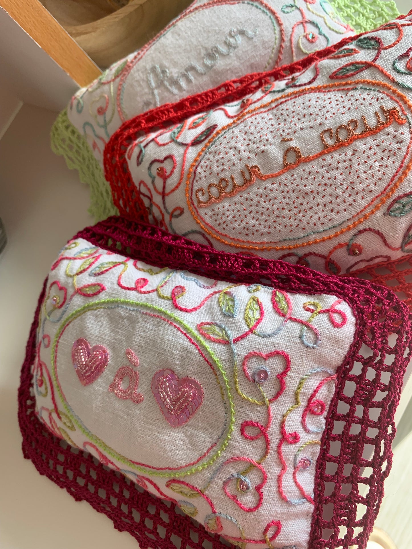 Coussin de lavande - cerise