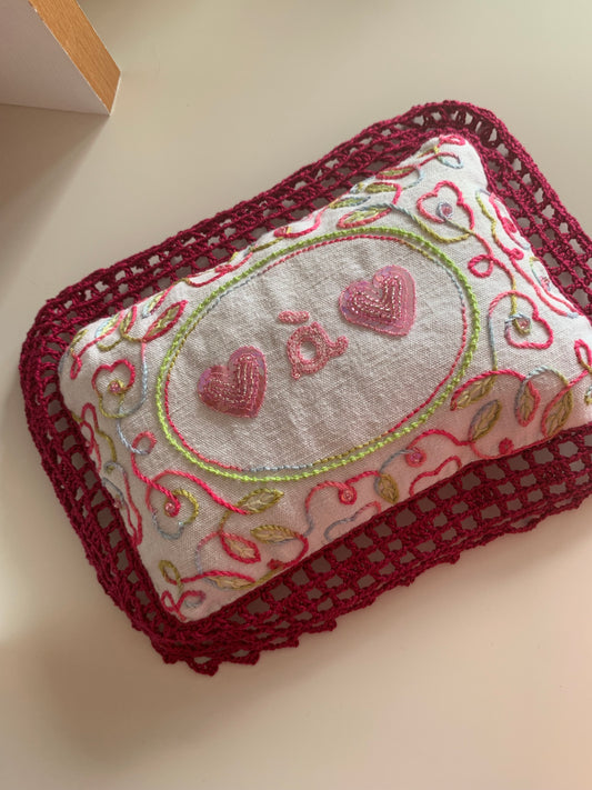 Coussin de lavande - cerise