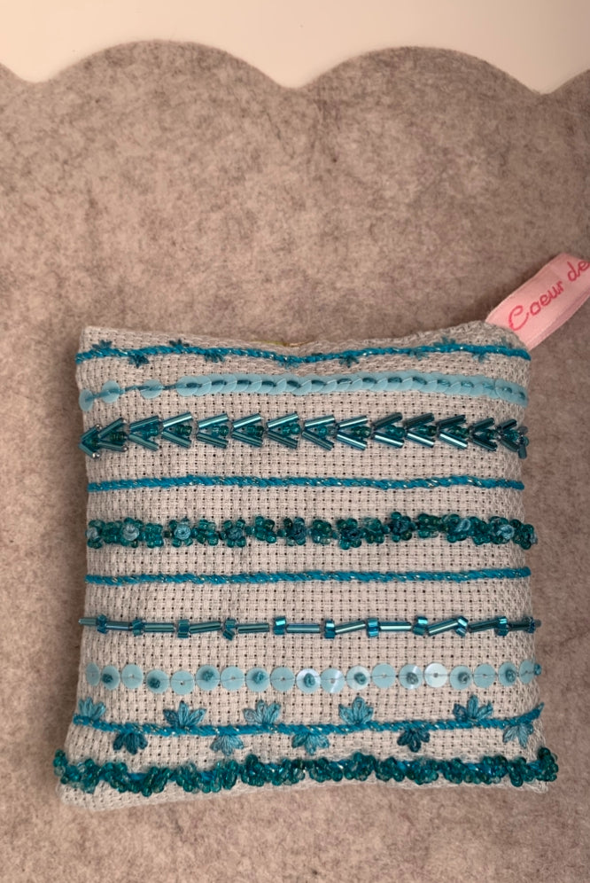 Pochon de lavande turquoise