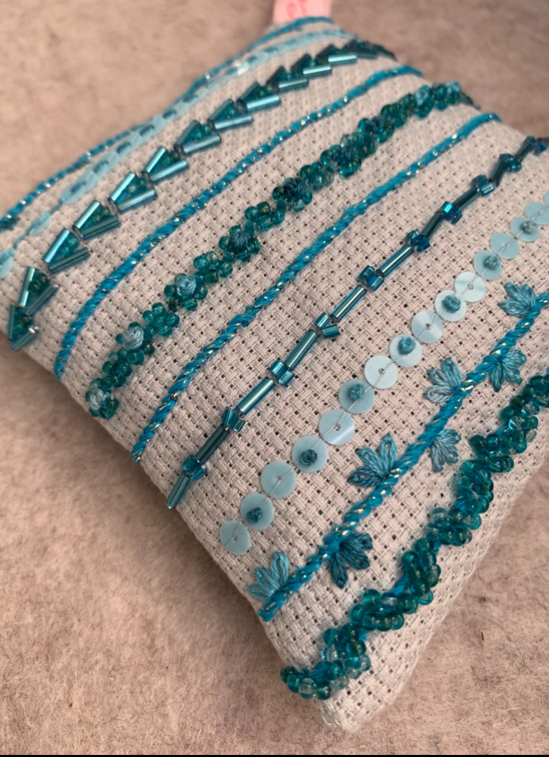 Pochon de lavande turquoise