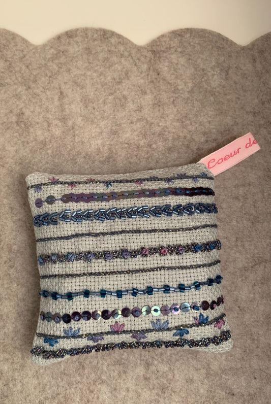 Pochon de lavande bleu irisé