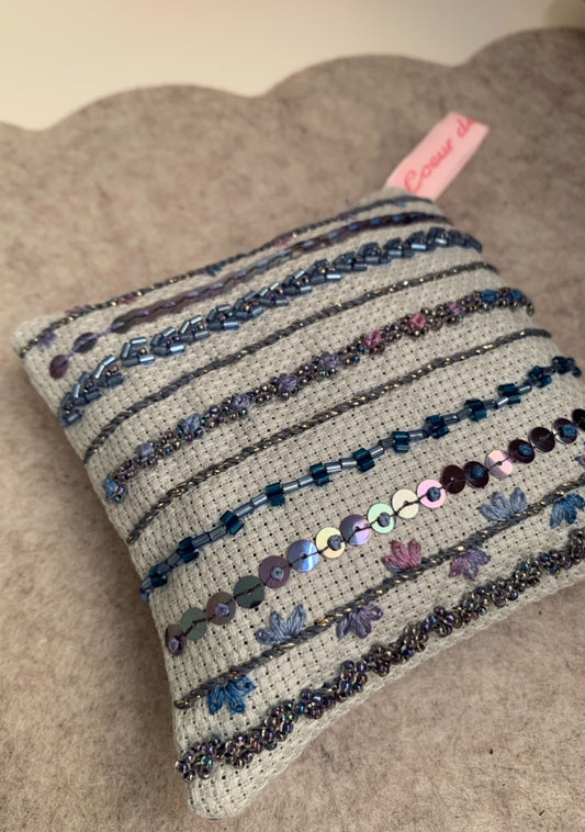 Pochon de lavande bleu irisé