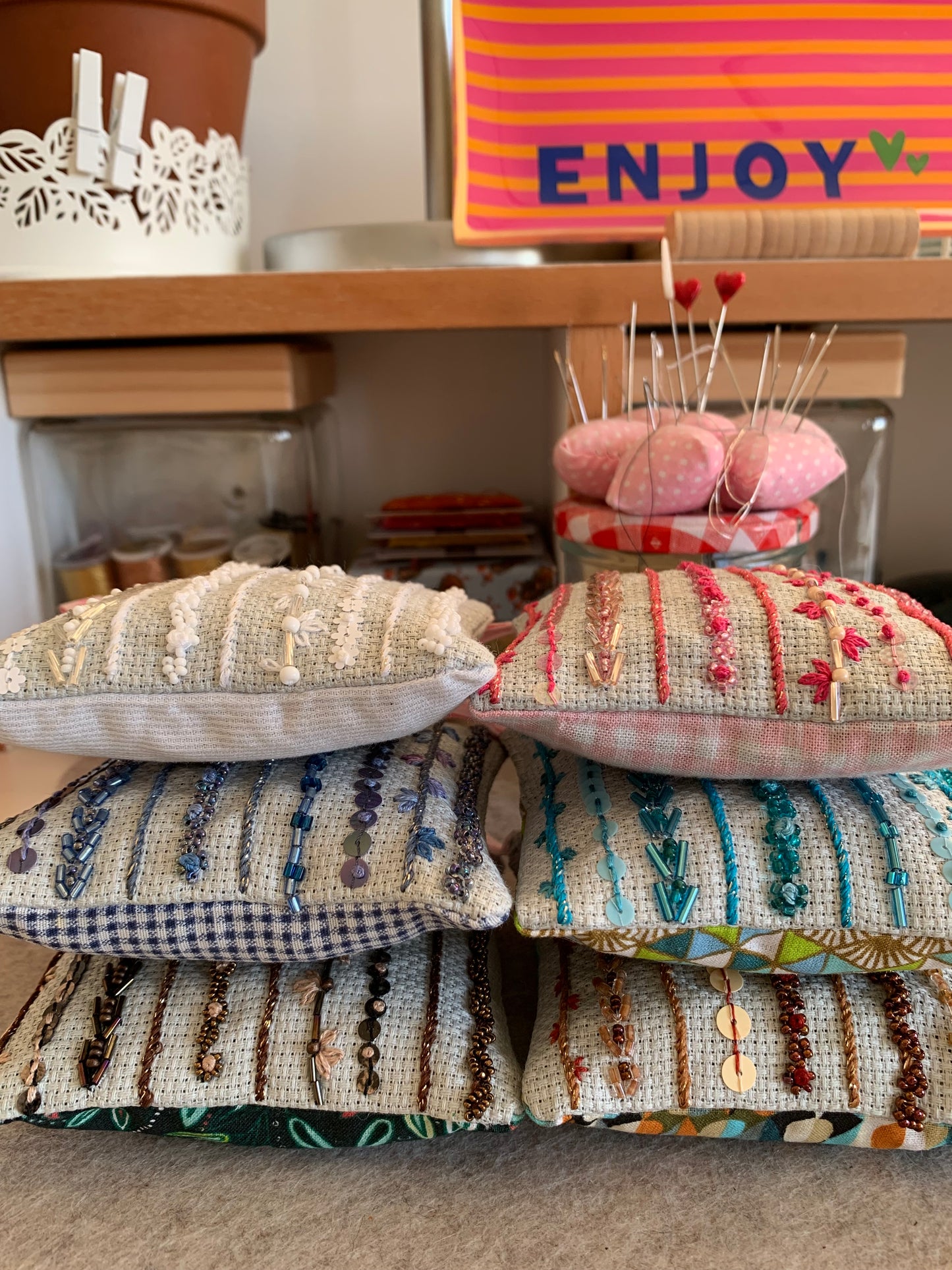 Pochon de lavande bleu irisé