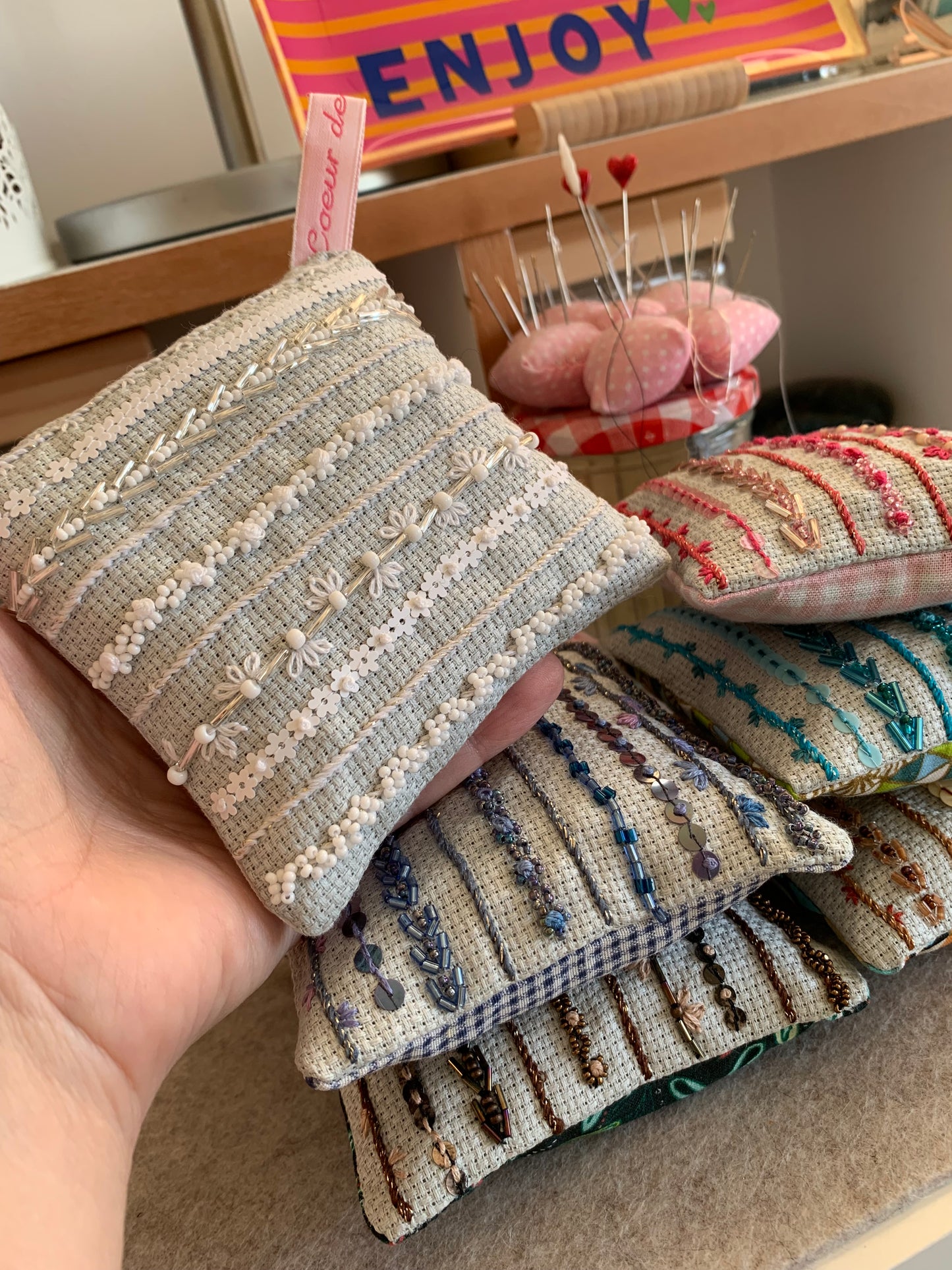 Pochon de lavande blanc