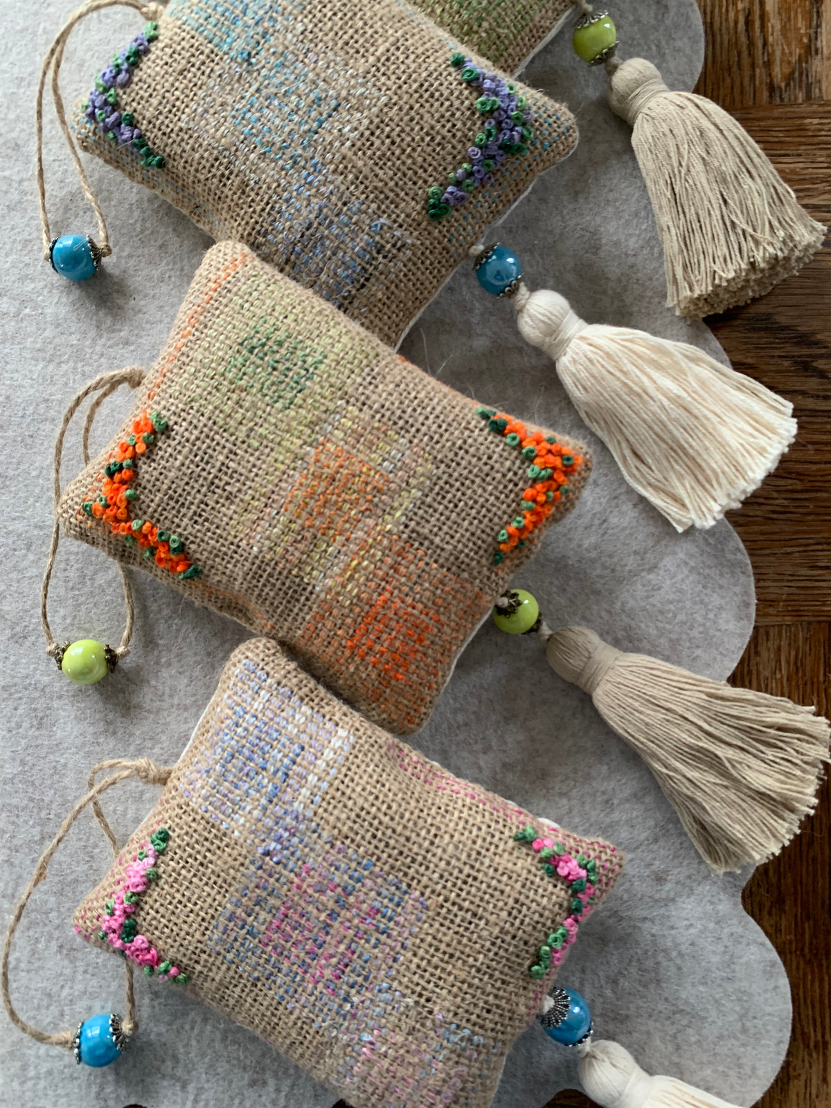 Pochons de lavande toile de jute