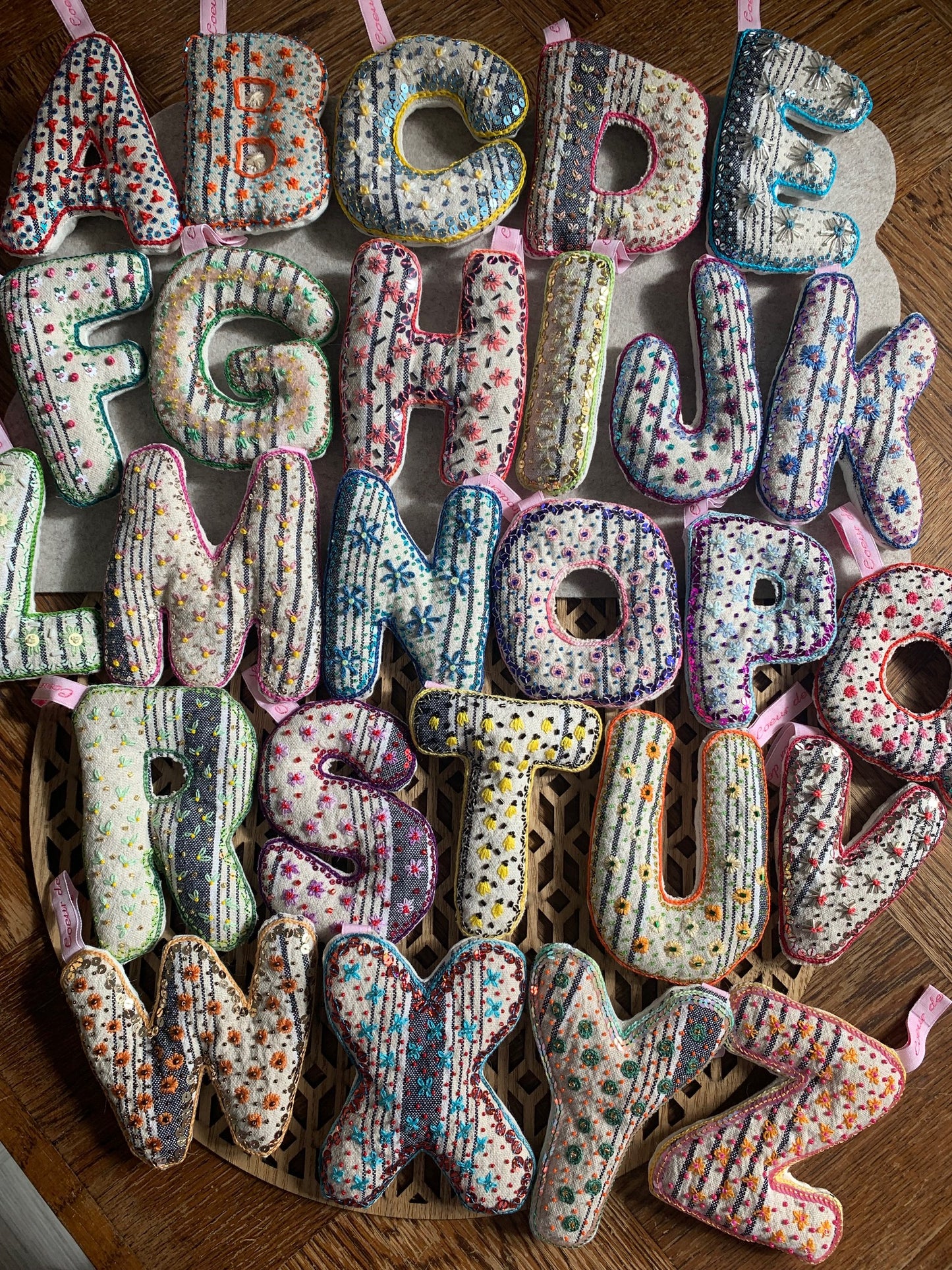 Pochons de lavande alphabet
