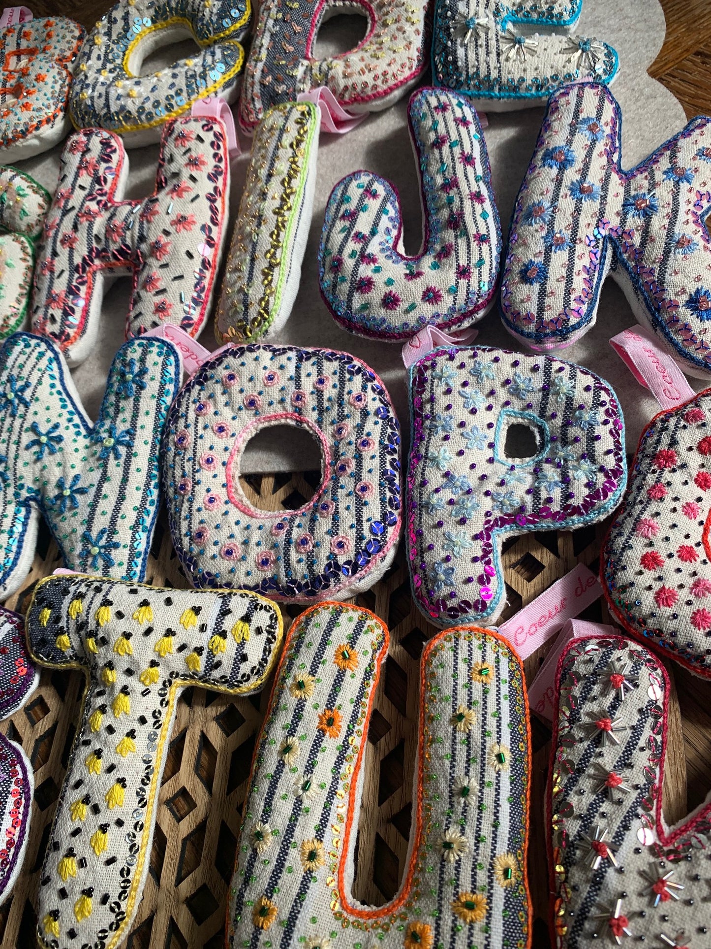 Pochons de lavande alphabet