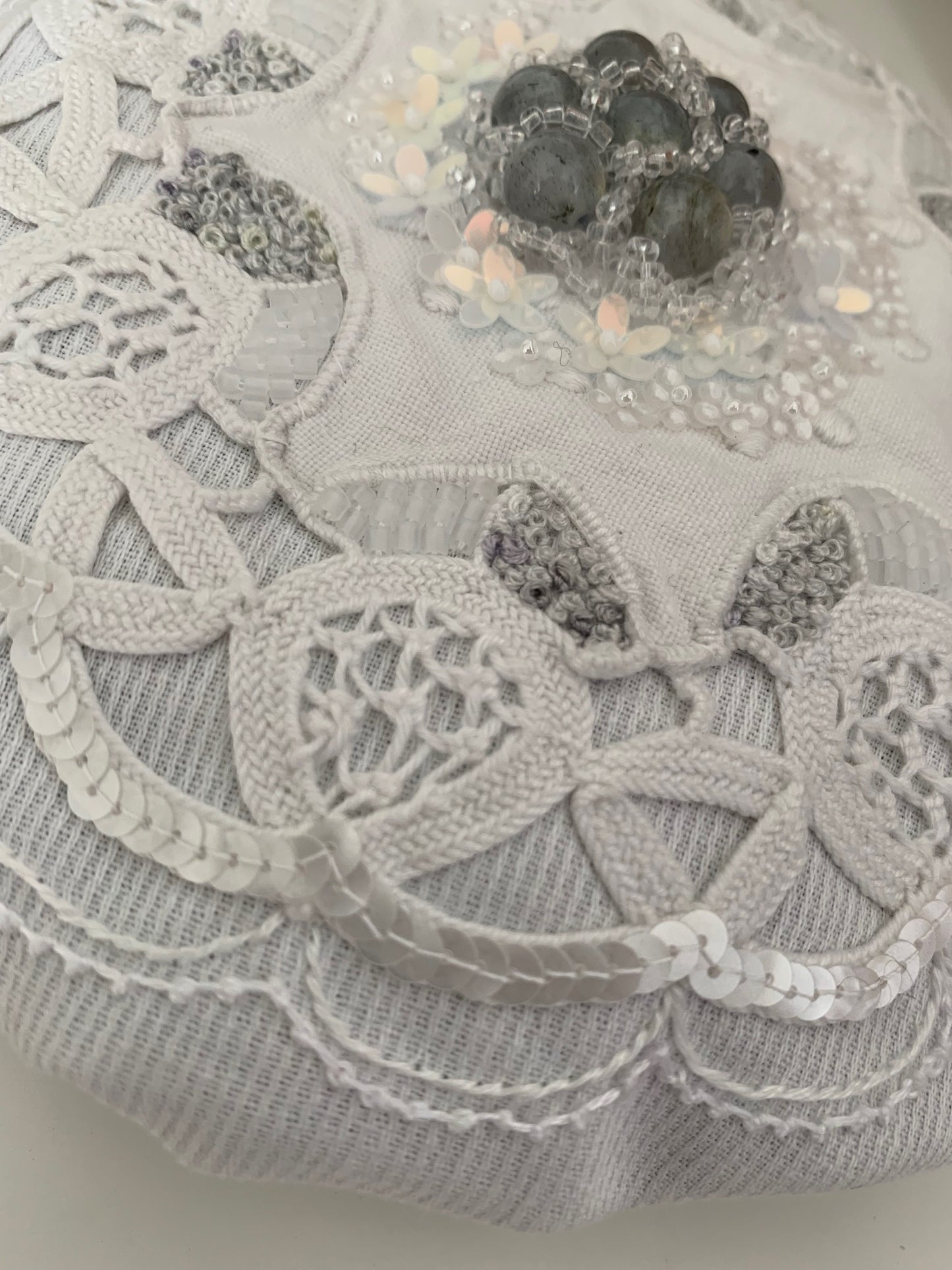 Pouf de lavande - centre gris