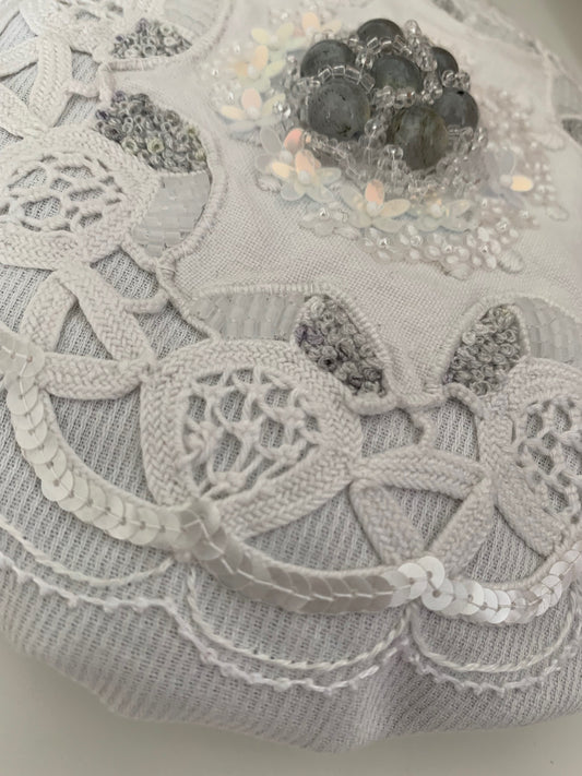 Pouf de lavande - centre gris